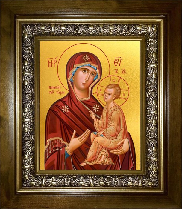 Тихвинская икона Божией Матери 14х18 в киоте 20х24 km_25_120