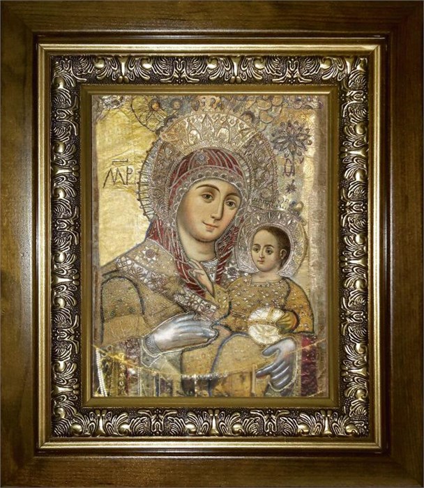 Вифлеемская икона Божией Матери 14х18 в киоте 20х24 km_25_125