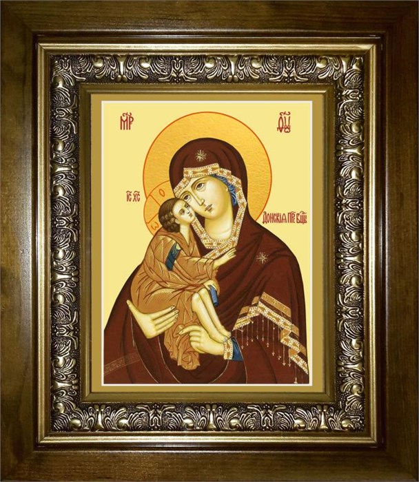 Донская икона Божией Матери 14х18 в киоте 20х24 km_25_143
