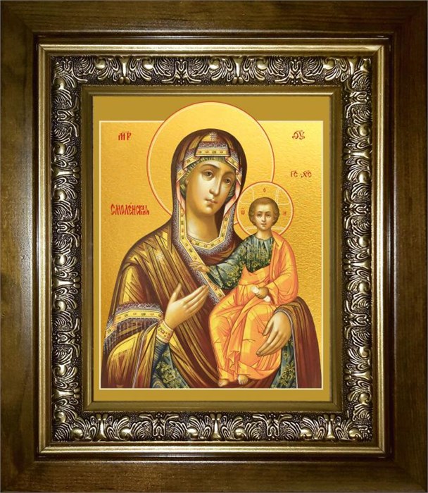 Смоленская икона Божией Матери 14х18 в киоте 20х24 km_25_145