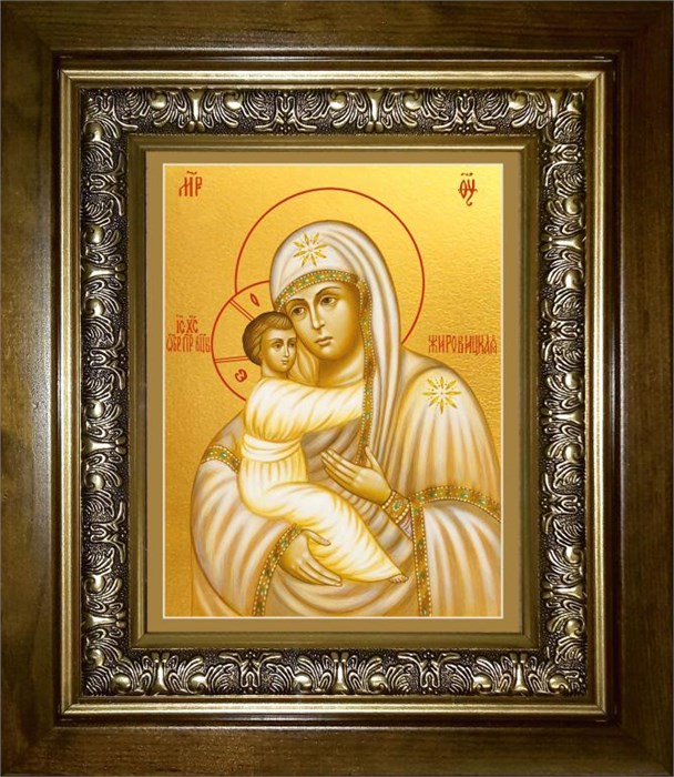 Жировицкая икона Божией Матери 14х18 в киоте 20х24 km_25_157