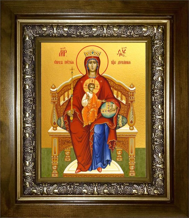 Державная икона Божией Матери 14х18 в киоте 20х24 km_25_173