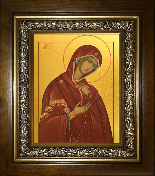 Деисусная икона Божией Матери 14х18 в киоте 20х24 km_25_178