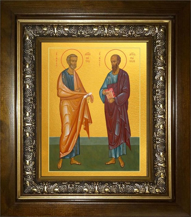 Петр и Павел апостолы 14х18 в киоте 20х24 km_25_382