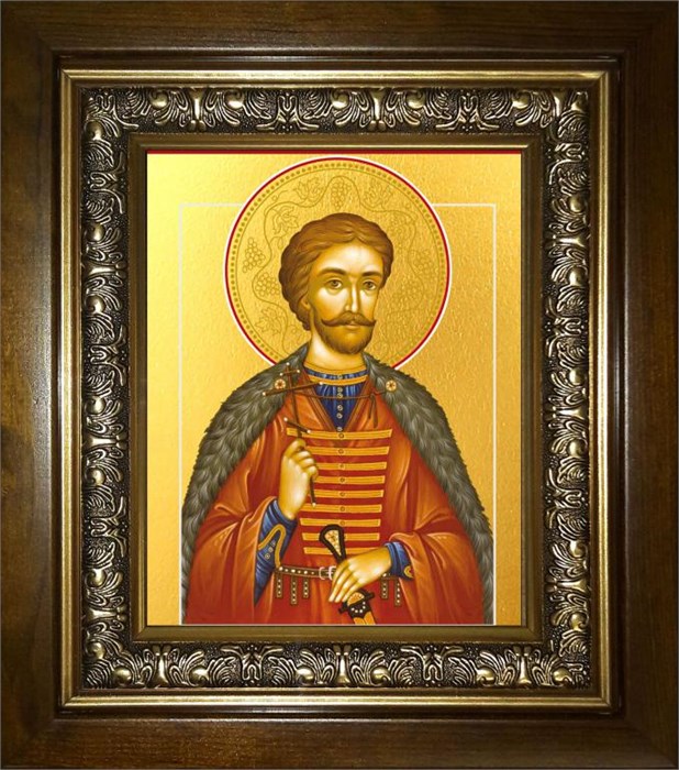 Бидзина мученик, князь Ксанский 14х18 в киоте 20х24 km_25_455