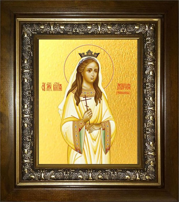 Мария (Романова) страстотерпица, царевна 14х18 в киоте 20х24 km_25_469