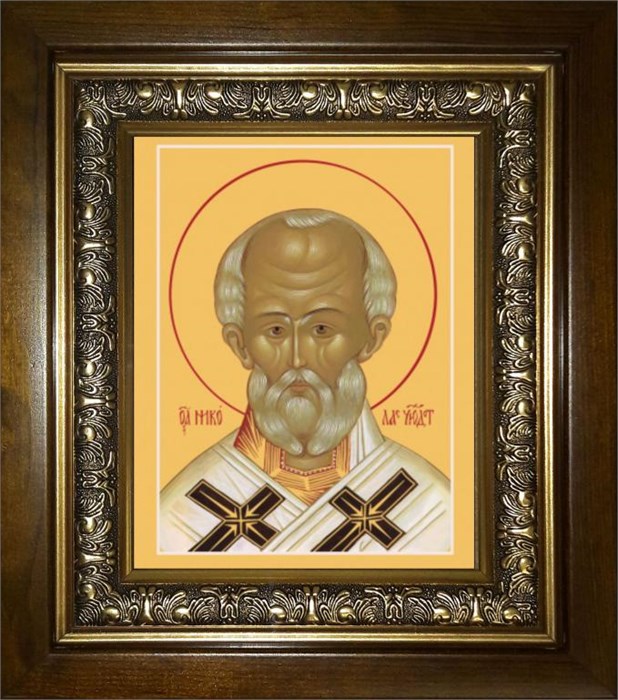Николай чудотворец, архиепископ Мир Ликийских, святитель 14х18 в киоте 20х24 km_25_958