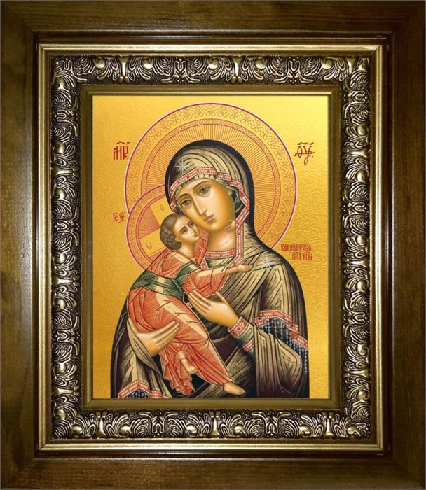 Владимирская икона Божией Матери 18х24 в киоте 24х30 km_25_1455