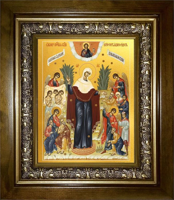 Всех скорбящих Радость, икона Божией Матери 18х24 в киоте 24х30 km_25_1468