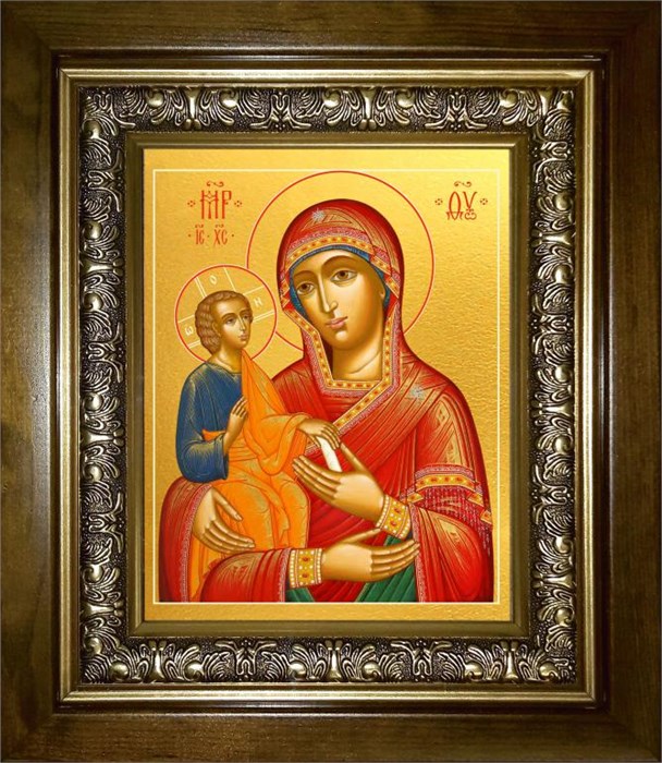 Троеручица икона Божией Матери 18х24 в киоте 24х30 km_25_1498
