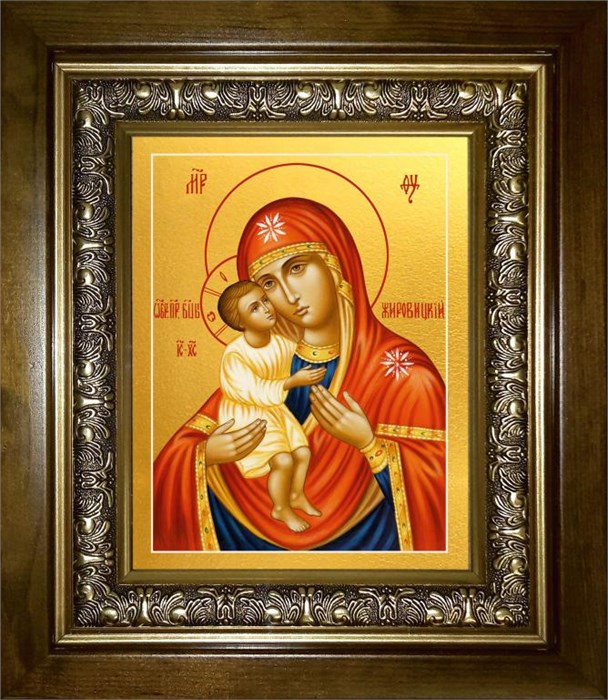 Жировицкая икона Божией Матери 18х24 в киоте 24х30 km_25_1510