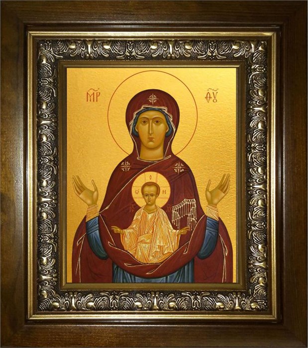 Знамение, икона Божией Матери 18х24 в киоте 24х30 km_25_1538