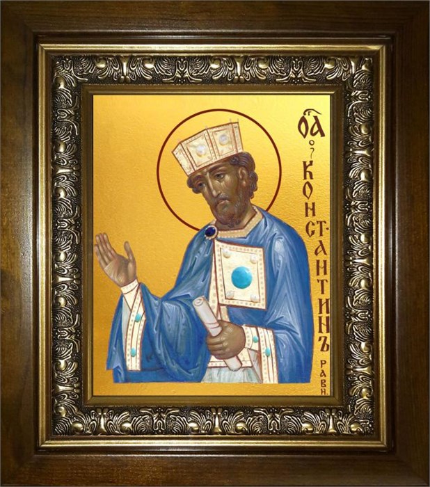 Константин равноапостольный царь 18х24 в киоте 24х30 km_25_1579