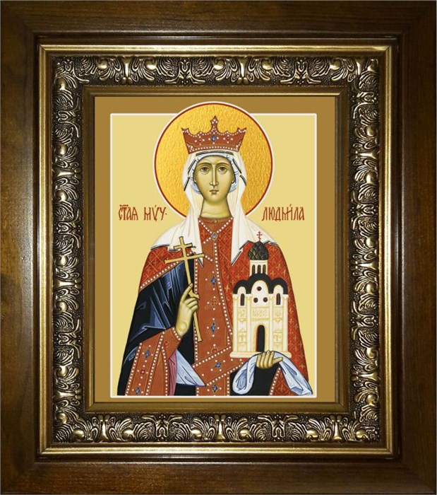 Людмила мученица, княгиня Чешская 18х24 в киоте 24х30 km_25_1778