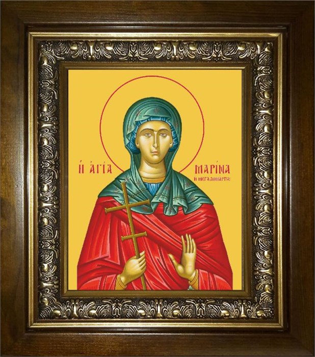 Марина Антиохийская великомученица 18х24 в киоте 24х30 km_25_1789