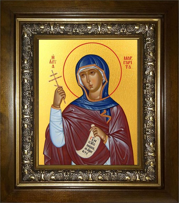 Маргарита Антиохийская 18х24 в киоте 24х30 km_25_1796