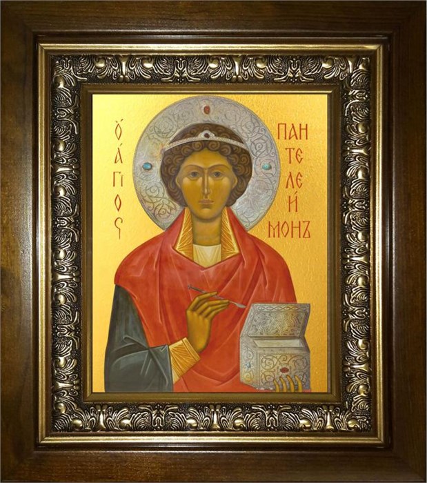 Пантелеймон ВЛКМЧ и целитель 18х24 в киоте 24х30 km_25_1817