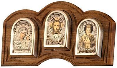 Икона серебряная с  позолотой 224352