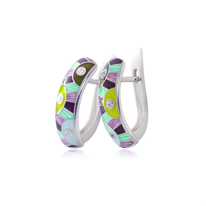 Серьги-полукольца «Эрте», разноцветные Fil31.162-617