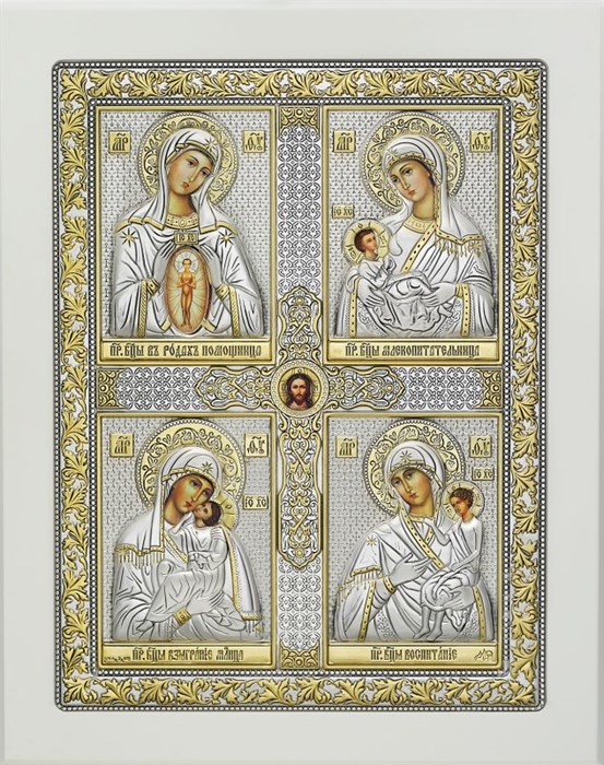 Четырехчастная Икона «Материнство» SIL010