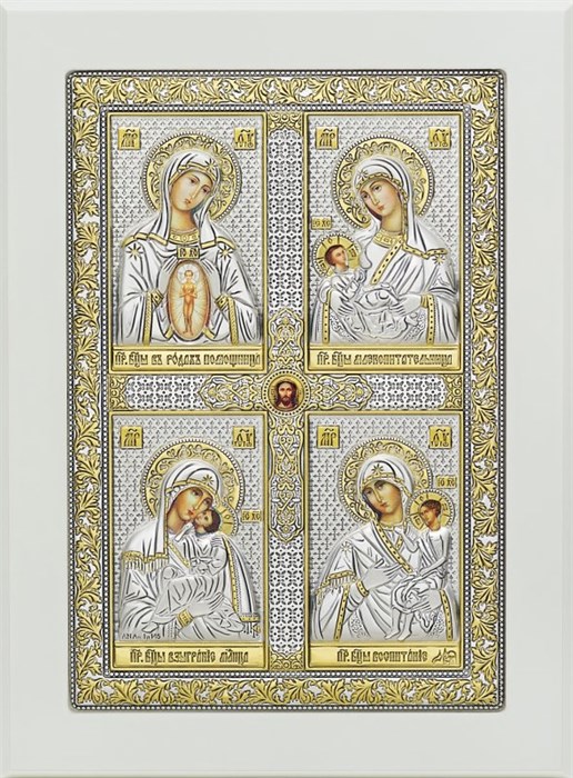 Четырехчастная Икона «Материнство» SIL013