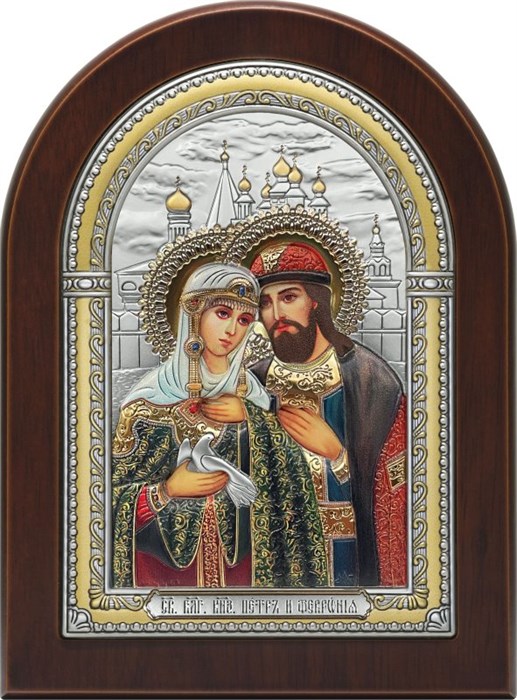 Икона Святых Петра И Февронии SIL055