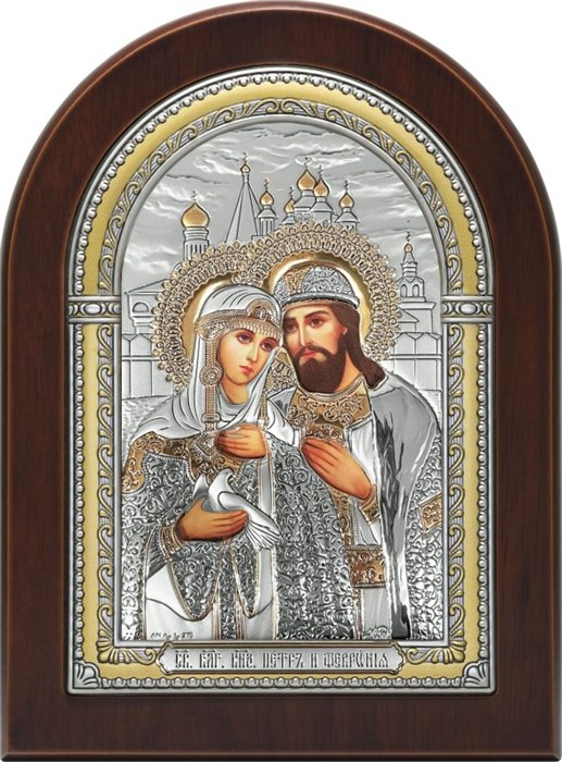 Икона Святых Петра И Февронии SIL057