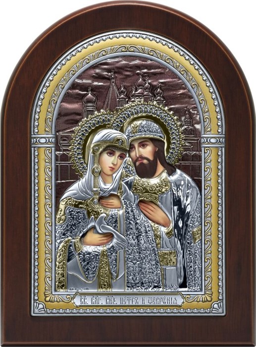 Икона Святых Петра И Февронии SIL063