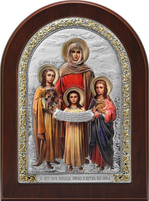 Икона Святых Великомучениц Веры, Надежды, Любови И Матери Их Софии SIL067