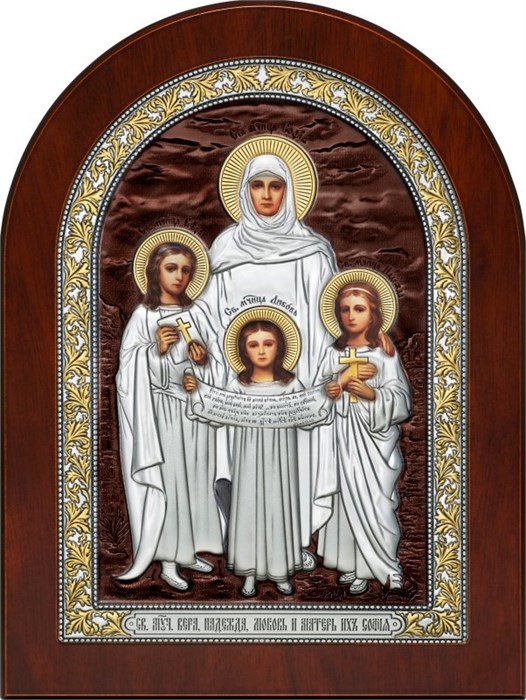 Икона Святых Великомучениц Веры, Надежды, Любови И Матери Их Софии SIL070