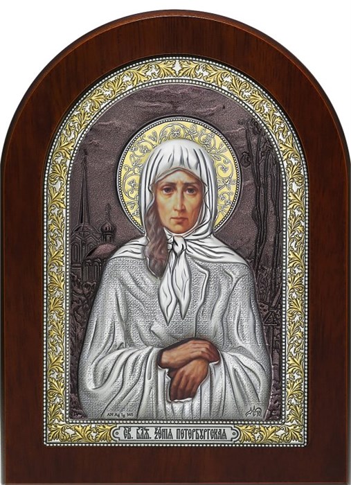 Икона Святой Блаженной Ксении Петербургской SIL105