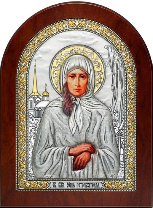 Икона Святой Блаженной Ксении Петербургской SIL113