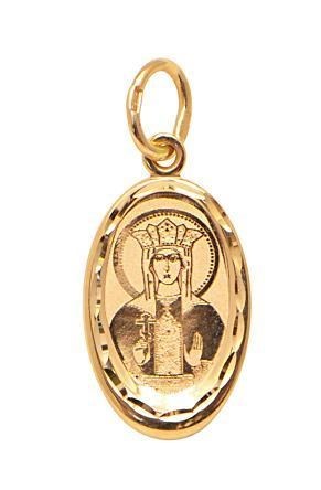Подвеска золотая Святая мученица Александра 0.7 гр. 227533