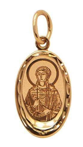 Подвеска золотая Святая мученица Кристина 0.71 гр. 227521