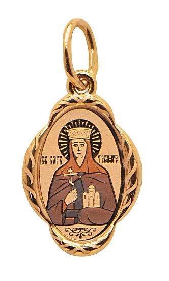 Подвеска золотая Благоверная царица Тамара 0.79 гр. 227496