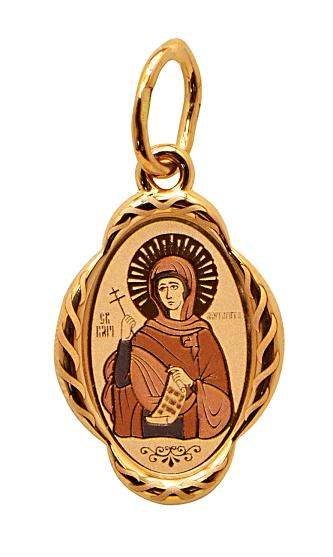 Подвеска золотая Великомученица Маргарита 0.87 гр. 227434 - фото 9615