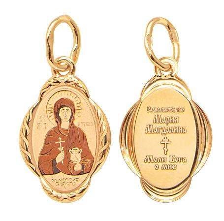 Подвеска золотая Равноапостольная Мария Магдалина 0.88 гр. 227431 - фото 9619