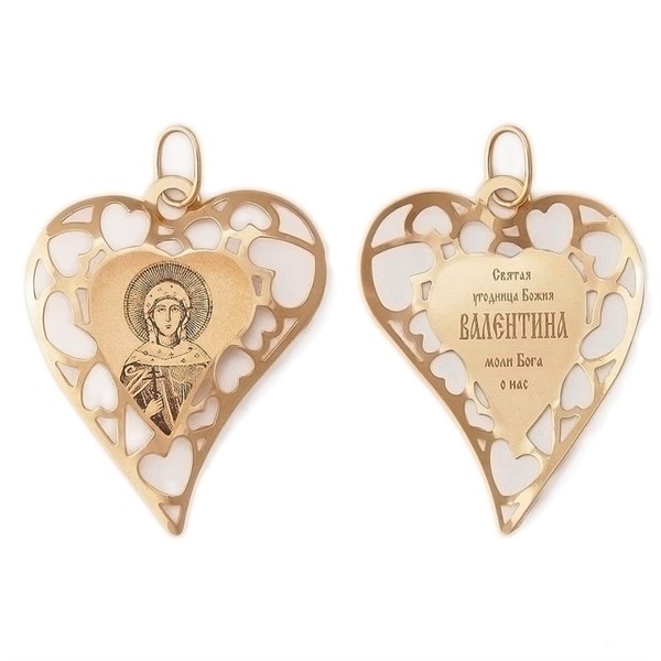 Подвеска золотая Блаженная Валентина 0.91 гр. 227416