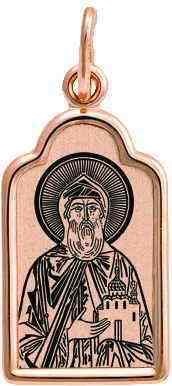 Подвеска золотая Благоверный князь Даниил 0.99 гр. 227386