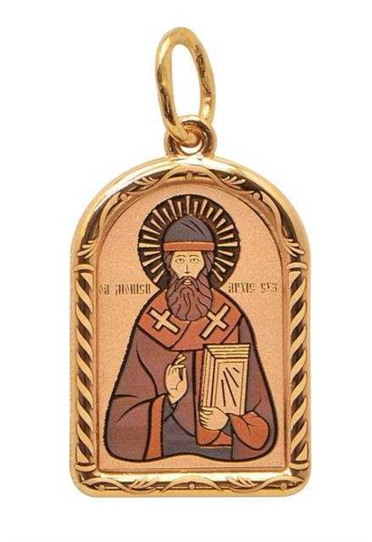 Подвеска золотая Священномученик Дионисий 1.31 гр. 227320