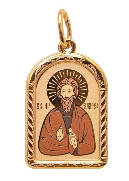 Подвеска золотая Святой мученик Михаил 1.44 гр. 227283 - фото 9915