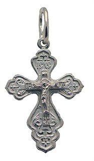 {{photo.Alt || photo.Description || 'Крест серебрянный, Родий, с корундами, Спаси и сохрани, коллекция "Иваново", 1.20 гр.'}}