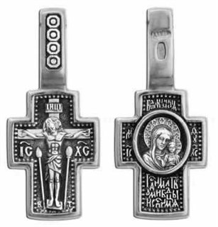 {{photo.Alt || photo.Description || 'Крест серебряный черненый Казанская Божья Матерь 2.35 гр.'}}