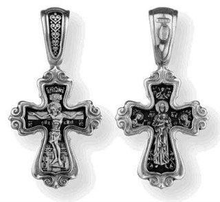 {{photo.Alt || photo.Description || 'Крест серебрянный, Чернение (оксидирование), с корундами, Валаамская Божья Матерь, коллекция "Санкт-Петербург", 3.13 гр.'}}