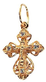 {{photo.Alt || photo.Description || 'Крест серебрянный, Позолота красная 585*, с корундами, Спаси и сохрани, 1.34 гр.'}}