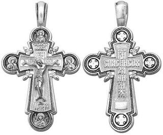 {{photo.Alt || photo.Description || 'Крест серебрянный, Чернение (оксидирование), с корундами, коллекция "Санкт-Петербург", 6.65 гр.'}}