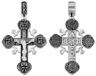 {{photo.Alt || photo.Description || 'Крест серебрянный, Чернение (оксидирование), с корундами, коллекция "Санкт-Петербург", 6.72 гр.'}}