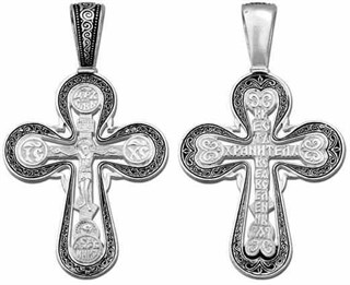 {{photo.Alt || photo.Description || 'Крест серебрянный, Чернение (оксидирование), с корундами, коллекция "Санкт-Петербург", 7.16 гр.'}}