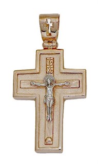 {{photo.Alt || photo.Description || 'Крест серебрянный, Позолота красная 585*, с корундами, Глас, 3.39 гр.'}}