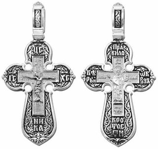 {{photo.Alt || photo.Description || 'Крест серебрянный, Чернение (оксидирование), с корундами, коллекция "Санкт-Петербург", 8.90 гр.'}}